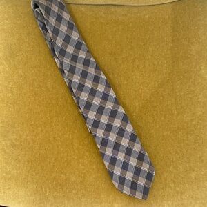 Michael Kors Navy and Gray Plaid Tie